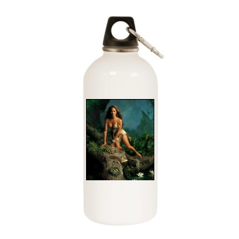 Jennifer Lopez White Water Bottle With Carabiner