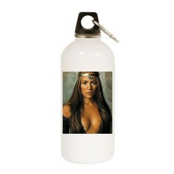 Jennifer Lopez White Water Bottle With Carabiner