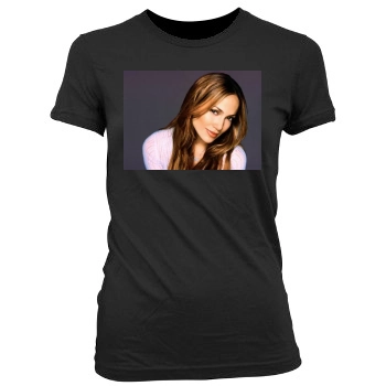 Jennifer Lopez Women's Junior Cut Crewneck T-Shirt