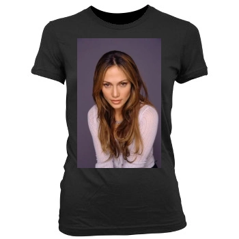 Jennifer Lopez Women's Junior Cut Crewneck T-Shirt