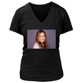 Jennifer Lopez Women's Deep V-Neck TShirt