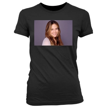 Jennifer Lopez Women's Junior Cut Crewneck T-Shirt