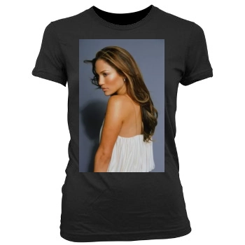 Jennifer Lopez Women's Junior Cut Crewneck T-Shirt