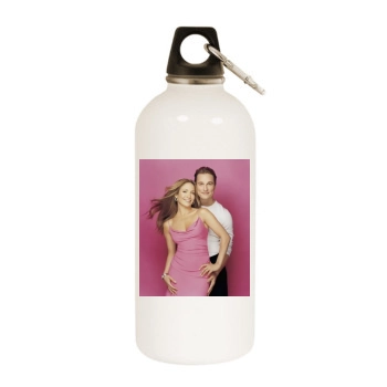 Jennifer Lopez White Water Bottle With Carabiner