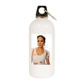 Jennifer Lopez White Water Bottle With Carabiner