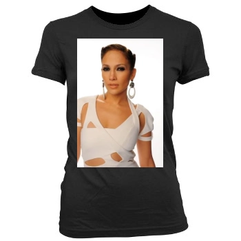 Jennifer Lopez Women's Junior Cut Crewneck T-Shirt