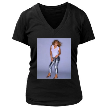 Jennifer Lopez Women's Deep V-Neck TShirt