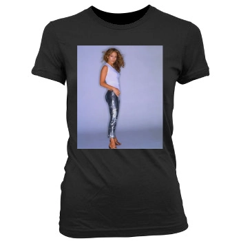 Jennifer Lopez Women's Junior Cut Crewneck T-Shirt