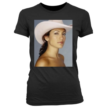 Jennifer Lopez Women's Junior Cut Crewneck T-Shirt