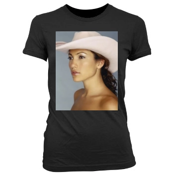 Jennifer Lopez Women's Junior Cut Crewneck T-Shirt