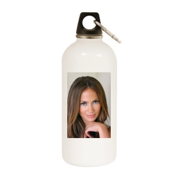 Jennifer Lopez White Water Bottle With Carabiner