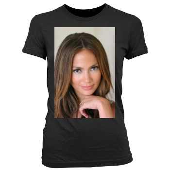 Jennifer Lopez Women's Junior Cut Crewneck T-Shirt