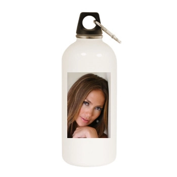 Jennifer Lopez White Water Bottle With Carabiner