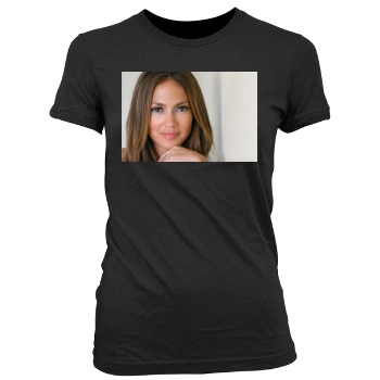 Jennifer Lopez Women's Junior Cut Crewneck T-Shirt