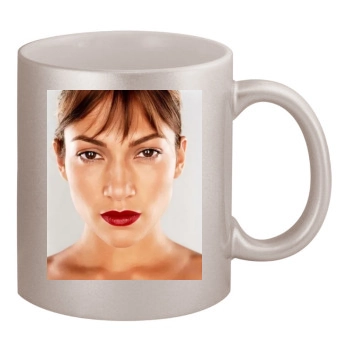 Jennifer Lopez 11oz Metallic Silver Mug