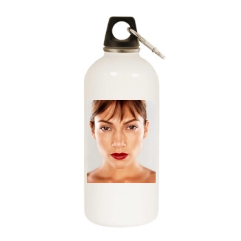 Jennifer Lopez White Water Bottle With Carabiner