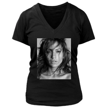 Jennifer Lopez Women's Deep V-Neck TShirt