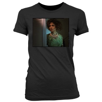 Jennifer Lopez Women's Junior Cut Crewneck T-Shirt