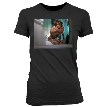 Jennifer Lopez Women's Junior Cut Crewneck T-Shirt