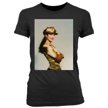 Jennifer Lopez Women's Junior Cut Crewneck T-Shirt