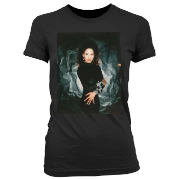 Jennifer Lopez Women's Junior Cut Crewneck T-Shirt