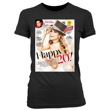 Jennifer Lopez Women's Junior Cut Crewneck T-Shirt