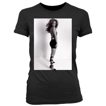 Jennifer Lopez Women's Junior Cut Crewneck T-Shirt