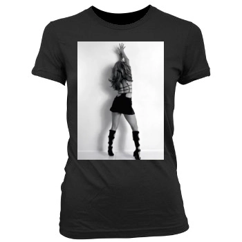 Jennifer Lopez Women's Junior Cut Crewneck T-Shirt