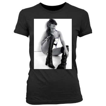 Jennifer Lopez Women's Junior Cut Crewneck T-Shirt