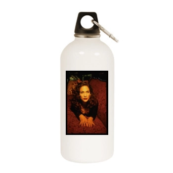 Jennifer Lopez White Water Bottle With Carabiner