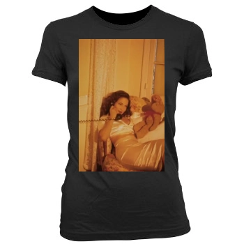 Jennifer Lopez Women's Junior Cut Crewneck T-Shirt