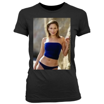 Jennifer Lopez Women's Junior Cut Crewneck T-Shirt