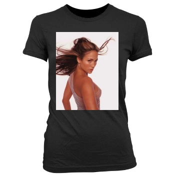 Jennifer Lopez Women's Junior Cut Crewneck T-Shirt