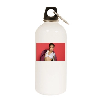 Jennifer Lopez White Water Bottle With Carabiner