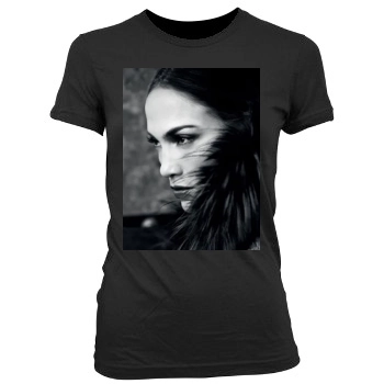 Jennifer Lopez Women's Junior Cut Crewneck T-Shirt