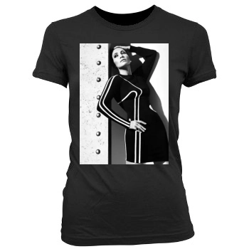 Jennifer Lopez Women's Junior Cut Crewneck T-Shirt