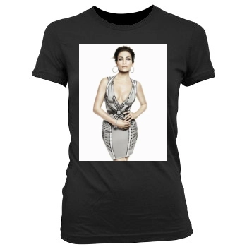 Jennifer Lopez Women's Junior Cut Crewneck T-Shirt