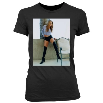 Jennifer Lopez Women's Junior Cut Crewneck T-Shirt