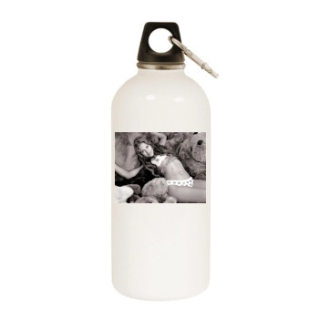 Jennifer Lopez White Water Bottle With Carabiner