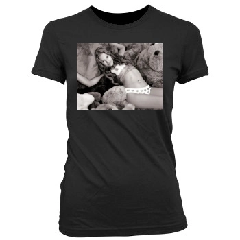 Jennifer Lopez Women's Junior Cut Crewneck T-Shirt