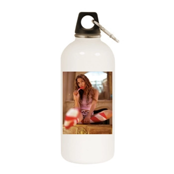 Jennifer Lopez White Water Bottle With Carabiner