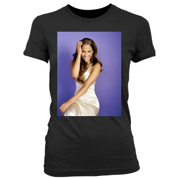 Jennifer Lopez Women's Junior Cut Crewneck T-Shirt