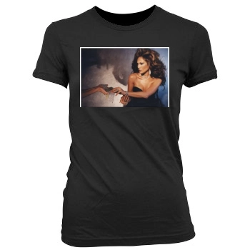 Jennifer Lopez Women's Junior Cut Crewneck T-Shirt