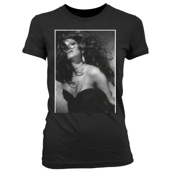 Jennifer Lopez Women's Junior Cut Crewneck T-Shirt