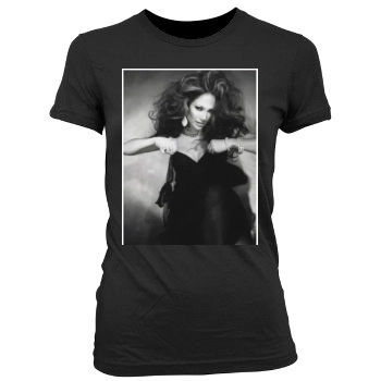 Jennifer Lopez Women's Junior Cut Crewneck T-Shirt