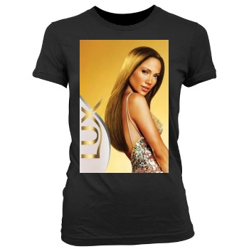 Jennifer Lopez Women's Junior Cut Crewneck T-Shirt