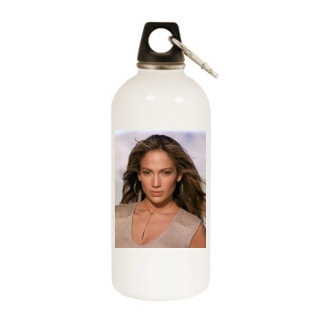 Jennifer Lopez White Water Bottle With Carabiner