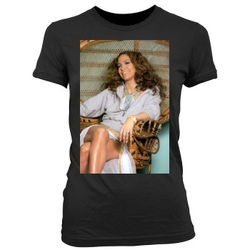 Jennifer Lopez Women's Junior Cut Crewneck T-Shirt