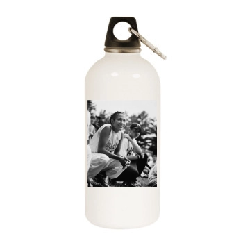 Jennifer Lopez White Water Bottle With Carabiner