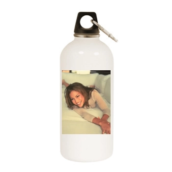 Jennifer Lopez White Water Bottle With Carabiner